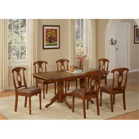 East West Furniture 9 Piece Dining Room Set-Oval Table With Leaf and 8 Kitchen Dining Chairs NANA9-SBR-C